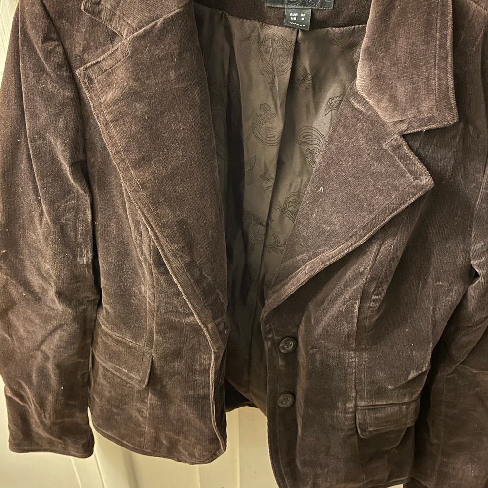 H & M Brown Corduroy Blazer-Size 8